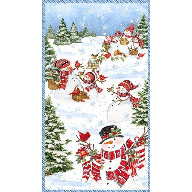 Frosty Frolic Multi Large Christmas 24" Panel