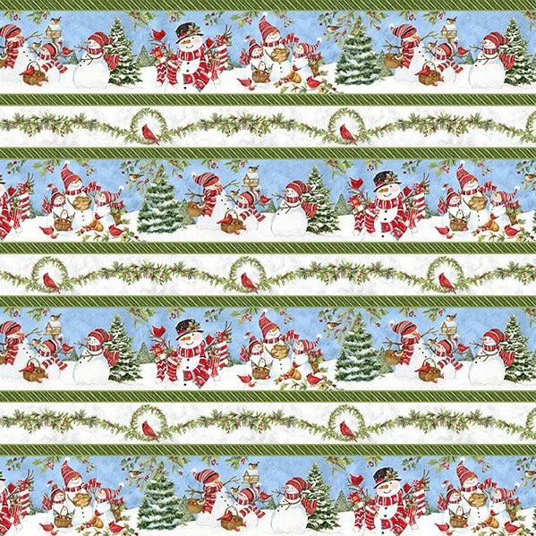 Frosty Frolic Multi Repeating Stripe Fabric