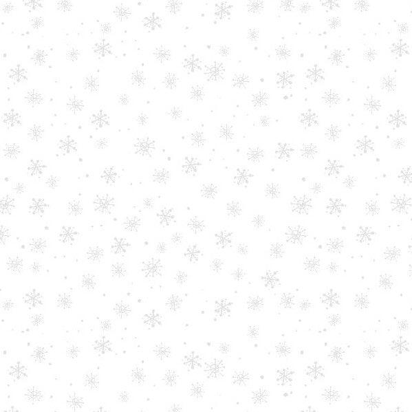 Frosty Frolic White on White Snowflakes Fabric