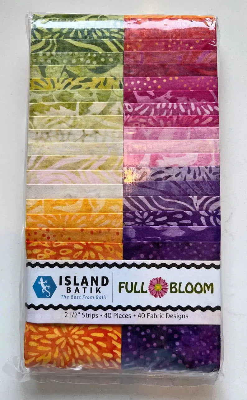 Full Bloom Batik 2½" Strip Set-Island Batik-My Favorite Quilt Store