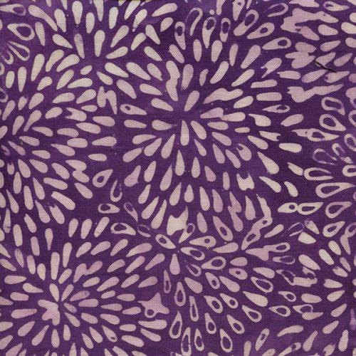 Full Bloom Marigold Dark Purple Batik Fabric