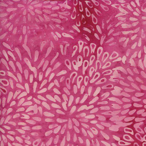 Full Bloom Marigold Dark and Light Pink Batik Fabric-Island Batik-My Favorite Quilt Store