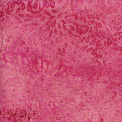 Full Bloom Marigold Pink Batik Fabric-Island Batik-My Favorite Quilt Store