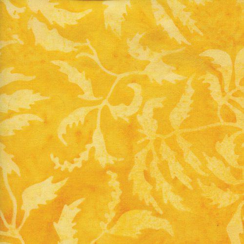 Full Bloom Parsley Light and Dark Orange Batik Fabric