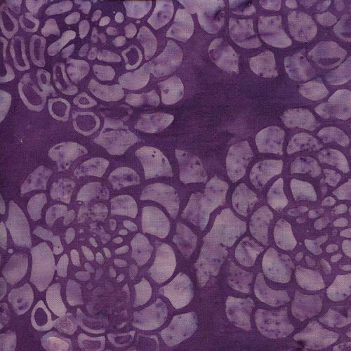 Full Bloom Peonies Purple Batik Fabric-Island Batik-My Favorite Quilt Store