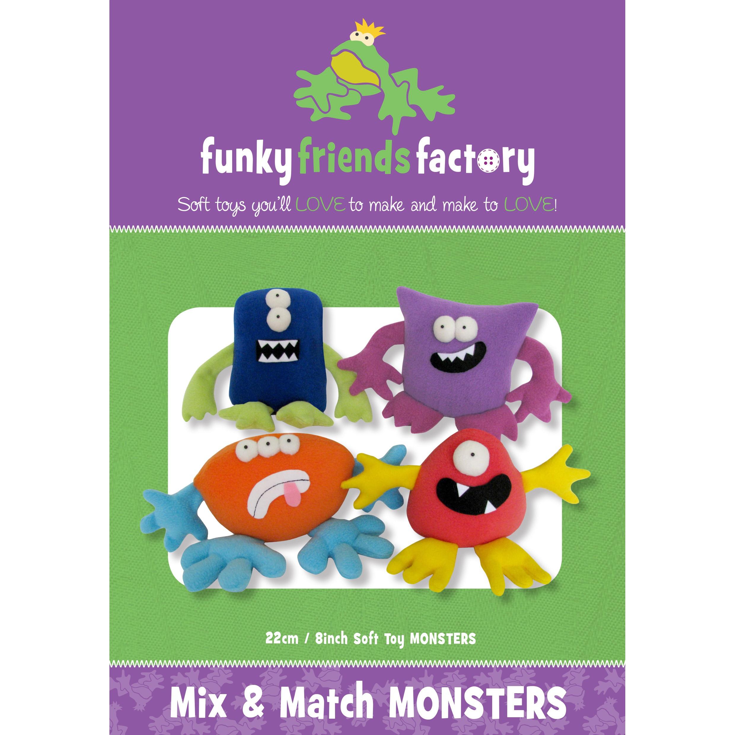 Funky Friends Mix & Match Monsters Pattern-Funky Friends Factory-My Favorite Quilt Store