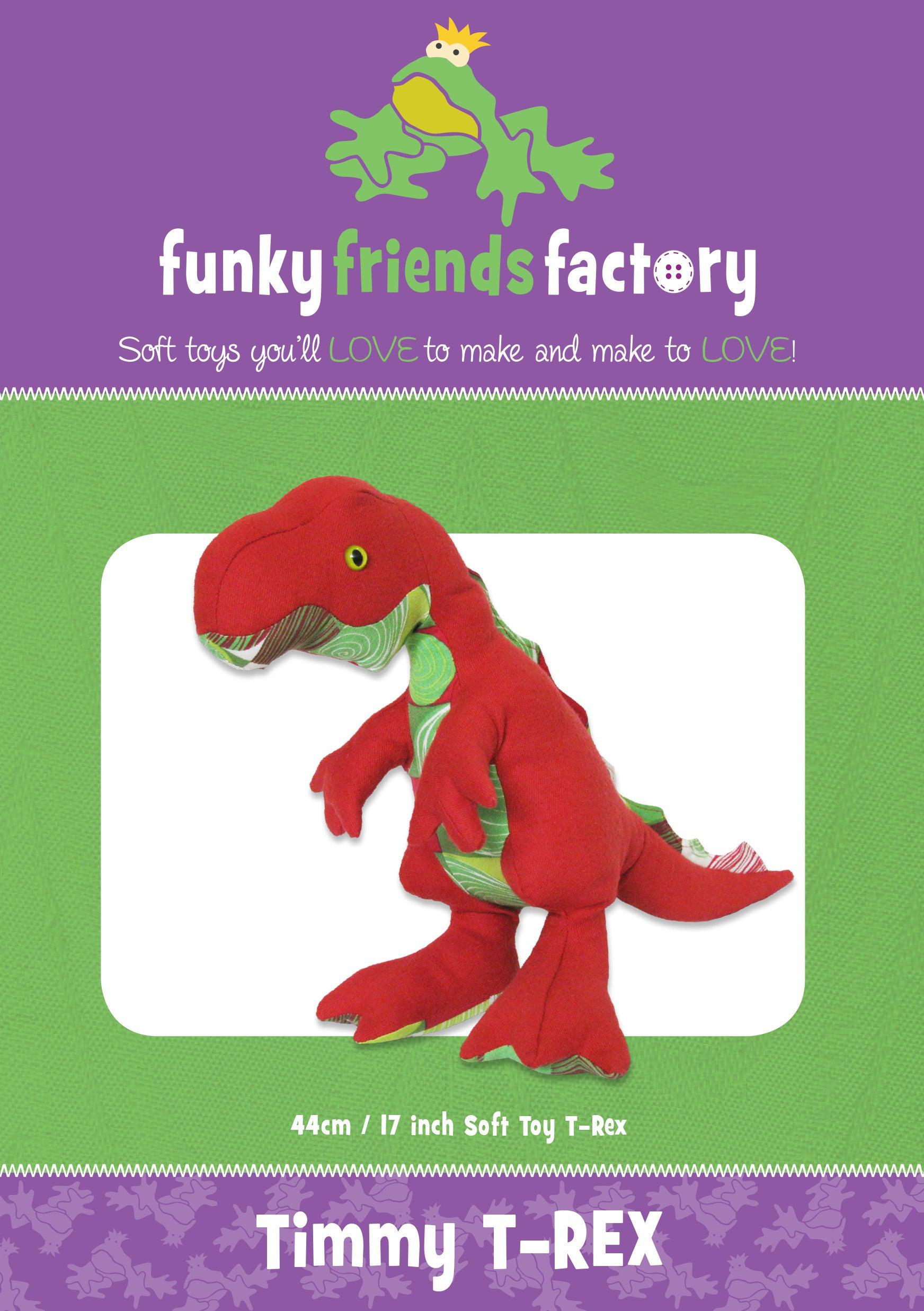 Funky Friends Timmy T-Rex Pattern-Funky Friends Factory-My Favorite Quilt Store