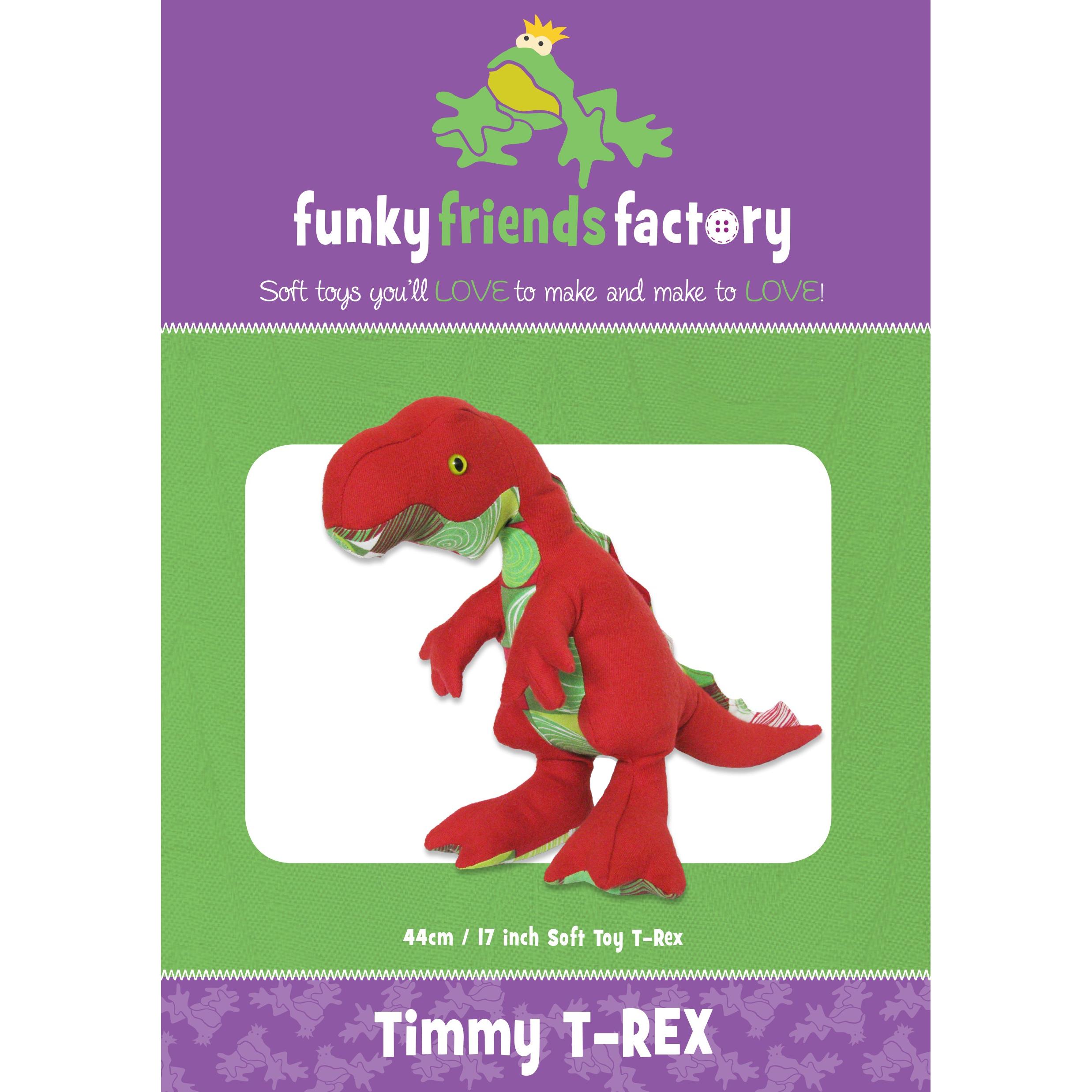 Funky Friends Timmy T-Rex Pattern-Funky Friends Factory-My Favorite Quilt Store