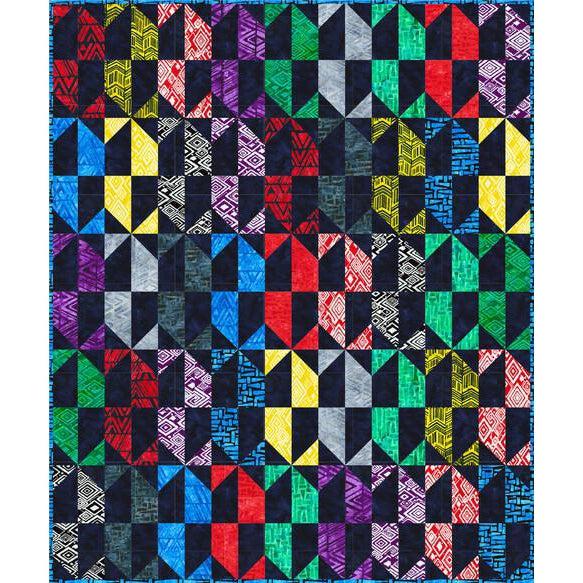 Geo Brights Collage Quilt Pattern - Free Pattern Download