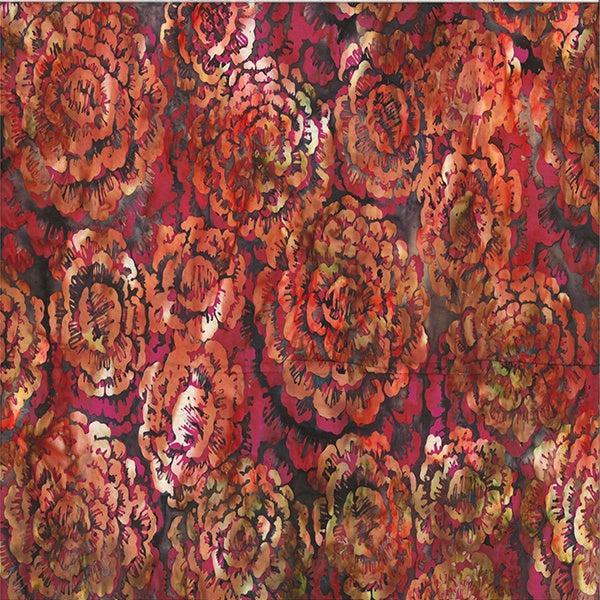 Give Thanks Thanksgiving Floral Bali Batik Fabric-Hoffman Fabrics-My Favorite Quilt Store