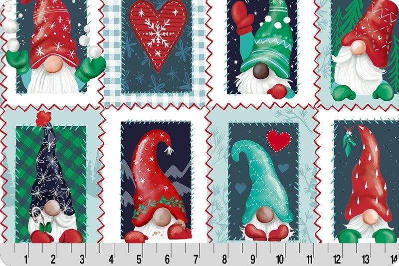 Gnome For X-Mas Digital Cuddle® Scarlet Fabric-Shannon Fabrics-My Favorite Quilt Store