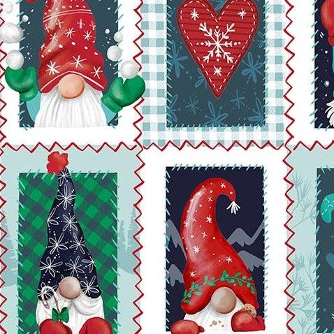 Gnome For X-Mas Digital Cuddle® Scarlet Fabric-Shannon Fabrics-My Favorite Quilt Store