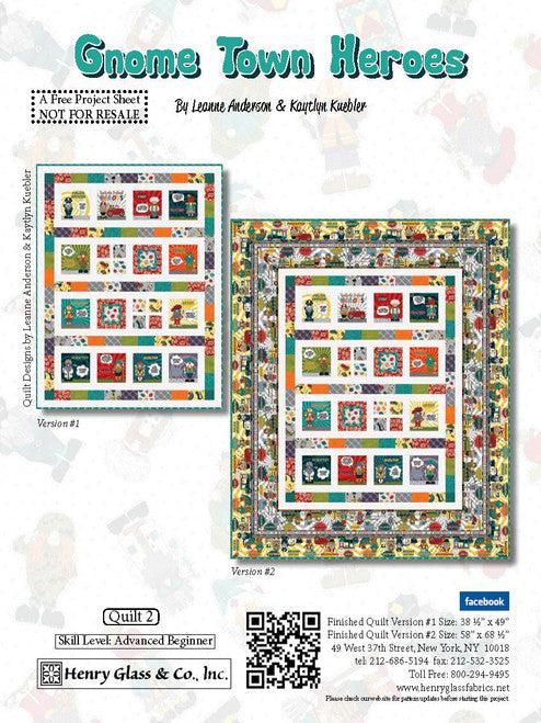 Gnome-Town Hero's #2 Quilt Pattern - Free Digital Download-Henry Glass Fabrics-My Favorite Quilt Store