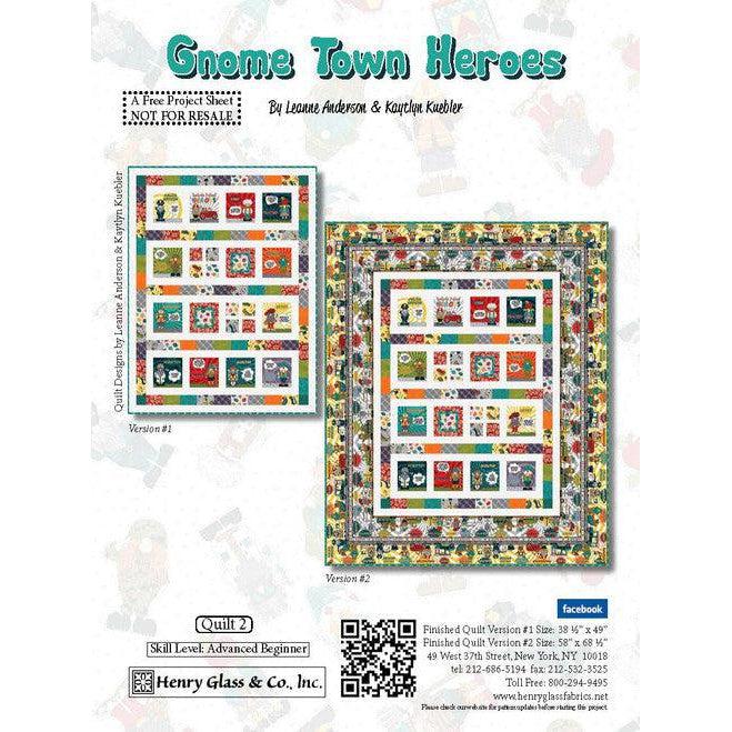 Gnome-Town Hero's #2 Quilt Pattern - Free Digital Download-Henry Glass Fabrics-My Favorite Quilt Store