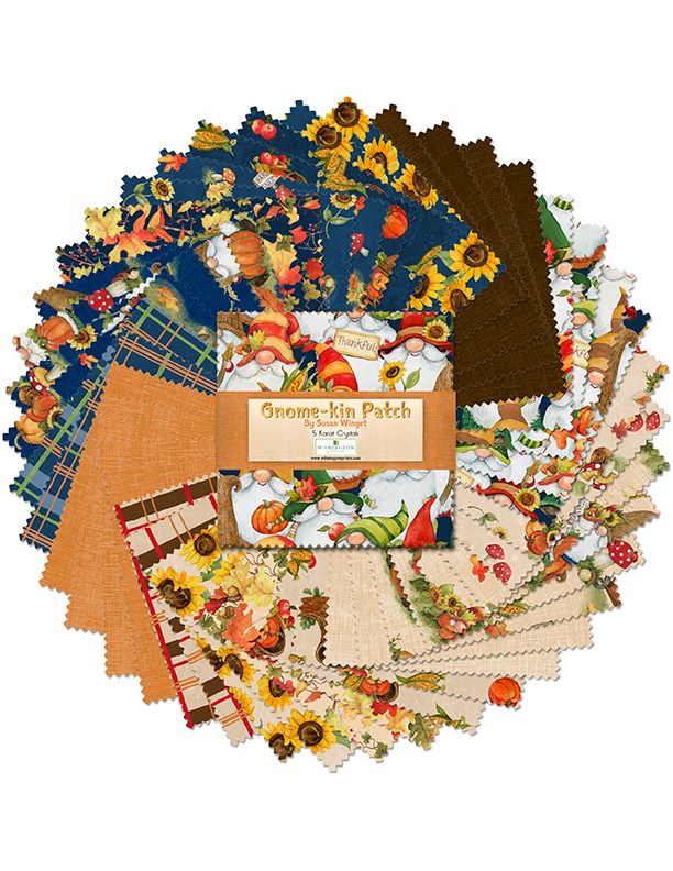 Gnome-kin Patch 5" Charm Pack-Wilmington Prints-My Favorite Quilt Store