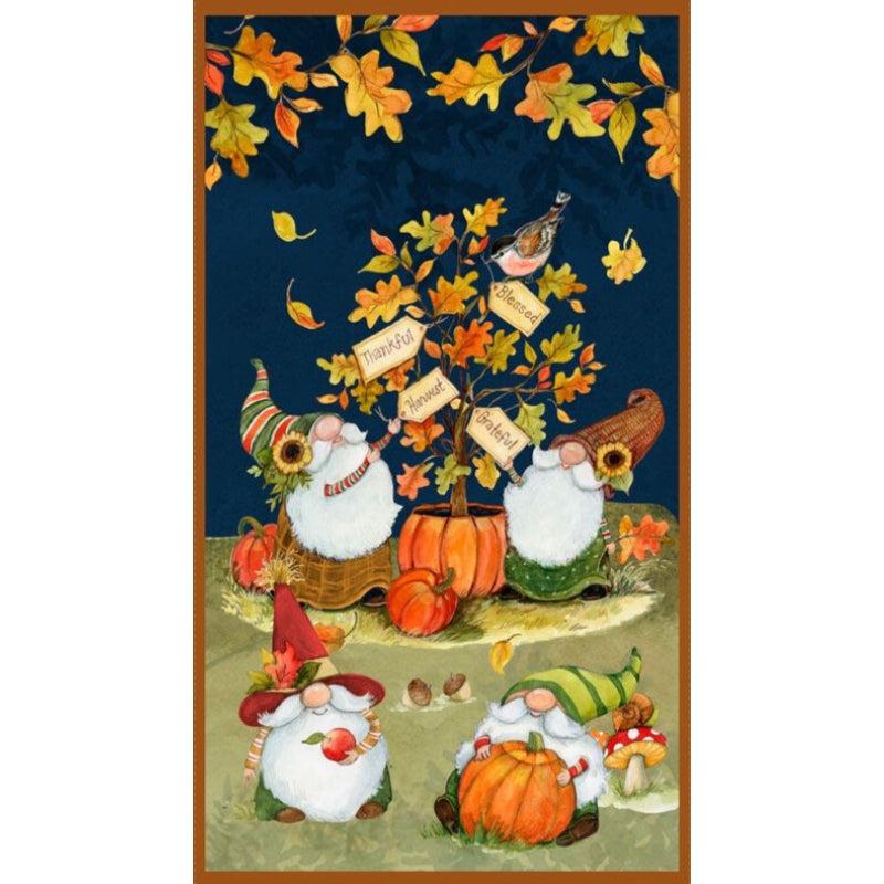 Gnome-kin Patch Multi Gnomes Panel 24"-Wilmington Prints-My Favorite Quilt Store