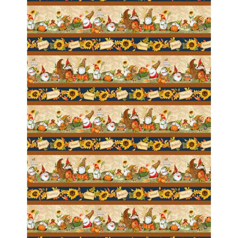 Gnome-kin Patch Multi Repeating Stripe Fabric-Wilmington Prints-My Favorite Quilt Store