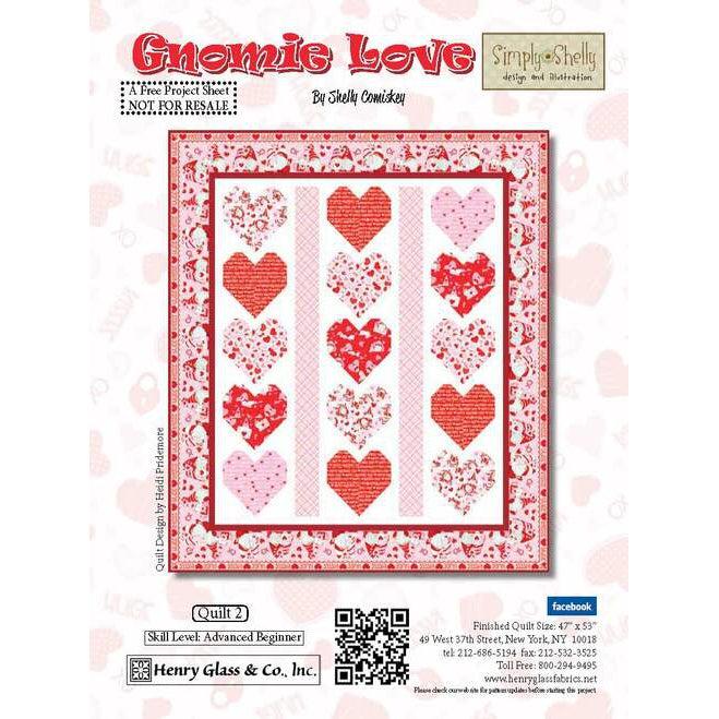Gnomie Love Heart Quilt Pattern - Free Digital Download-Henry Glass Fabrics-My Favorite Quilt Store