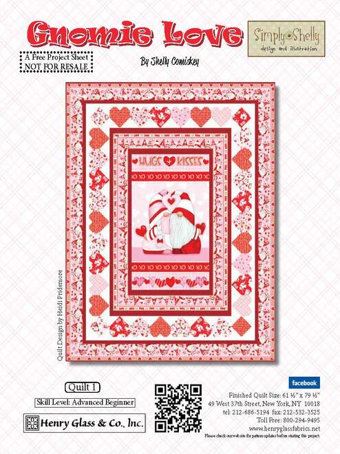 Gnomie Love Panel Quilt Pattern - Free Digital Download-Henry Glass Fabrics-My Favorite Quilt Store