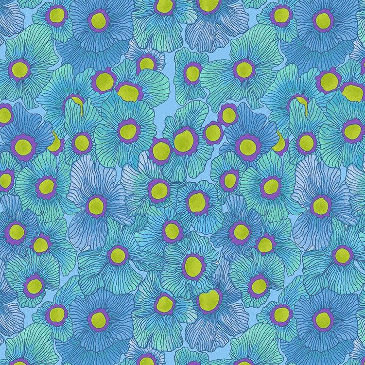 Goodness Gracious Blue Back In The Day Floral Fabric-Windham Fabrics-My Favorite Quilt Store