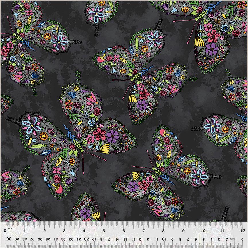 Goodness Gracious Charcoal Be Free Fabric-Windham Fabrics-My Favorite Quilt Store