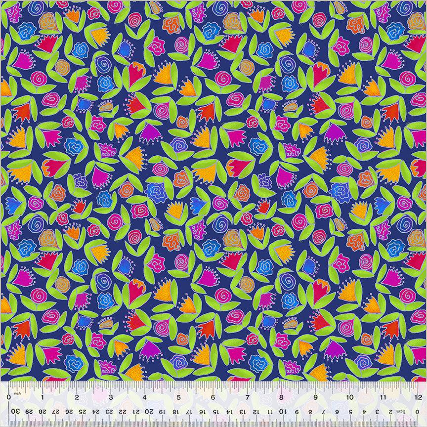 Goodness Gracious Cobalt Little Ditsy Flowers Fabric-Windham Fabrics-My Favorite Quilt Store