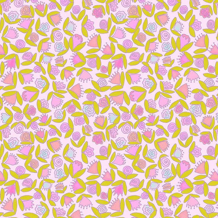 Goodness Gracious Cotton Candy Little Ditsy Flowers Fabric