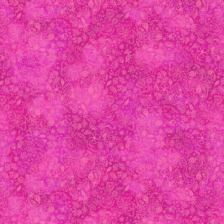 Goodness Gracious Fuchsia Foraging Fabric-Windham Fabrics-My Favorite Quilt Store