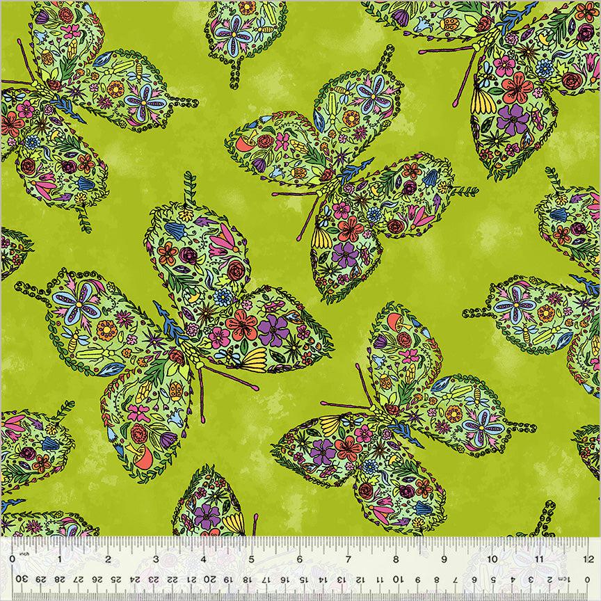 Goodness Gracious Lime Be Free Fabric-Windham Fabrics-My Favorite Quilt Store