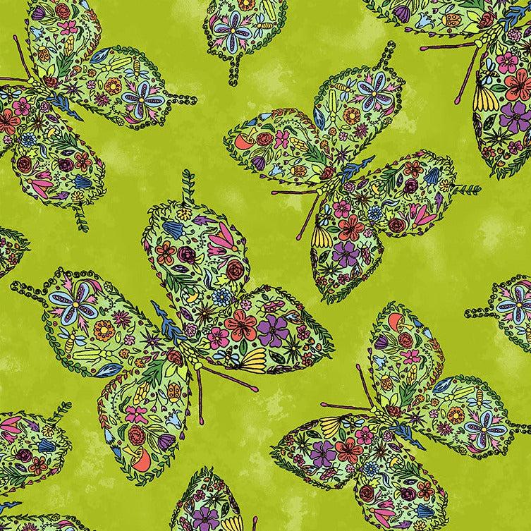 Goodness Gracious Lime Be Free Fabric-Windham Fabrics-My Favorite Quilt Store