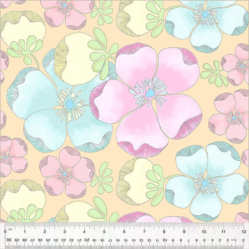 Goodness Gracious Melon Embrace Floral Fabric-Windham Fabrics-My Favorite Quilt Store