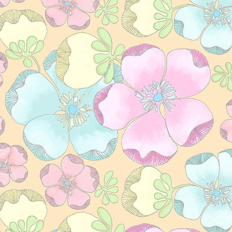 Goodness Gracious Melon Embrace Floral Fabric-Windham Fabrics-My Favorite Quilt Store