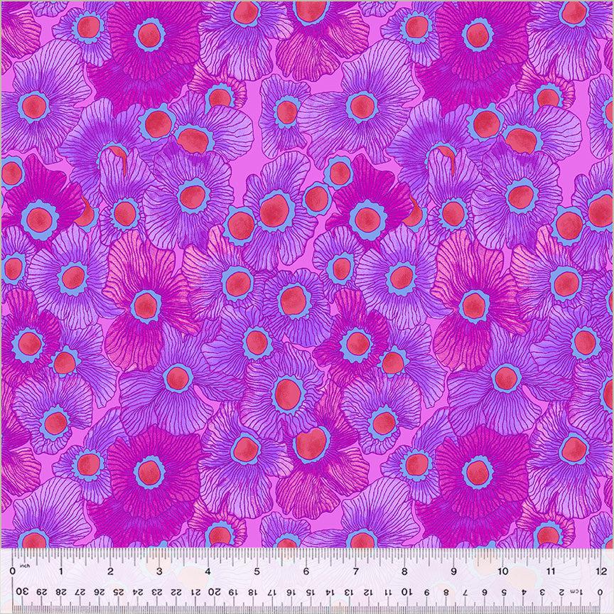 Goodness Gracious Purple Back In The Day Floral Fabric-Windham Fabrics-My Favorite Quilt Store