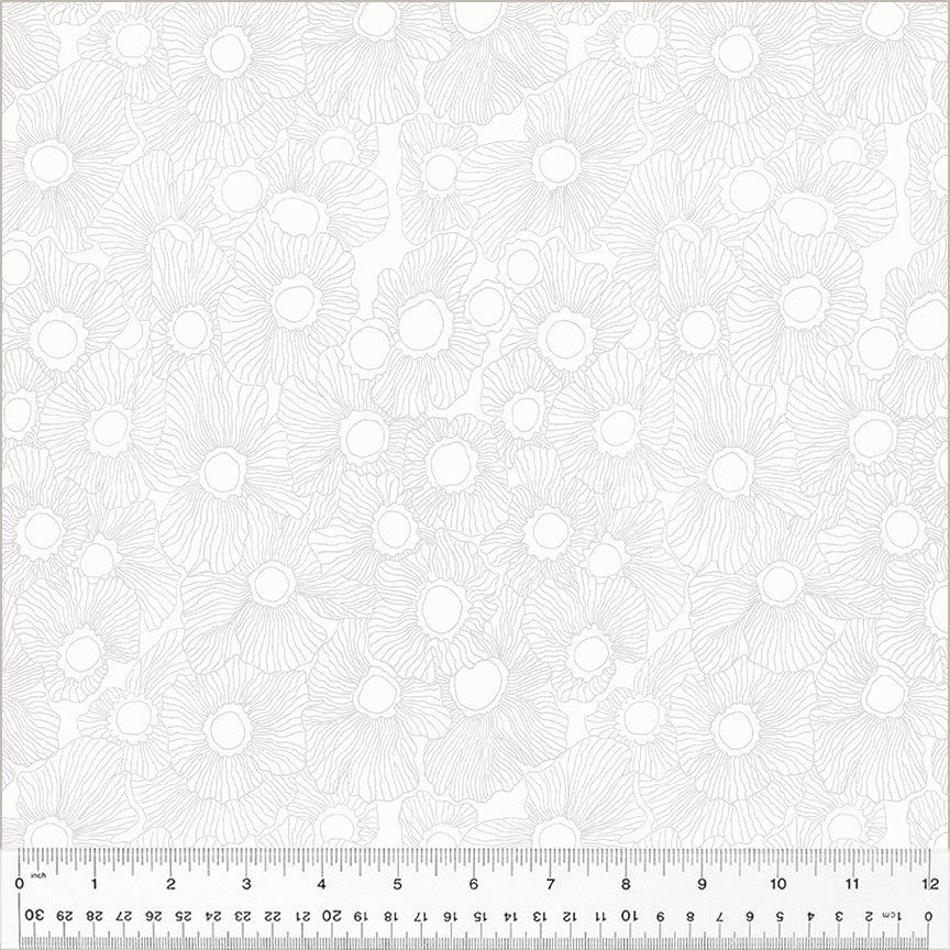 Goodness Gracious White Back In The Day Floral Fabric-Windham Fabrics-My Favorite Quilt Store