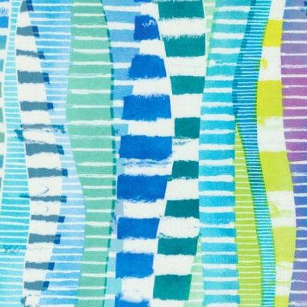 Gradients Auras Turquoise Stripey Stripes Fabric