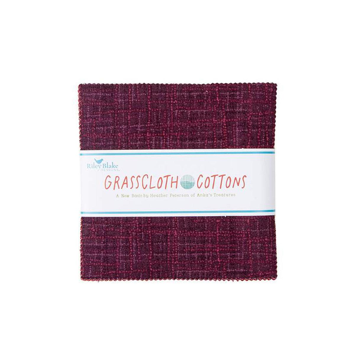 Grasscloth Cottons 5" Charm Pack-Riley Blake Fabrics-My Favorite Quilt Store