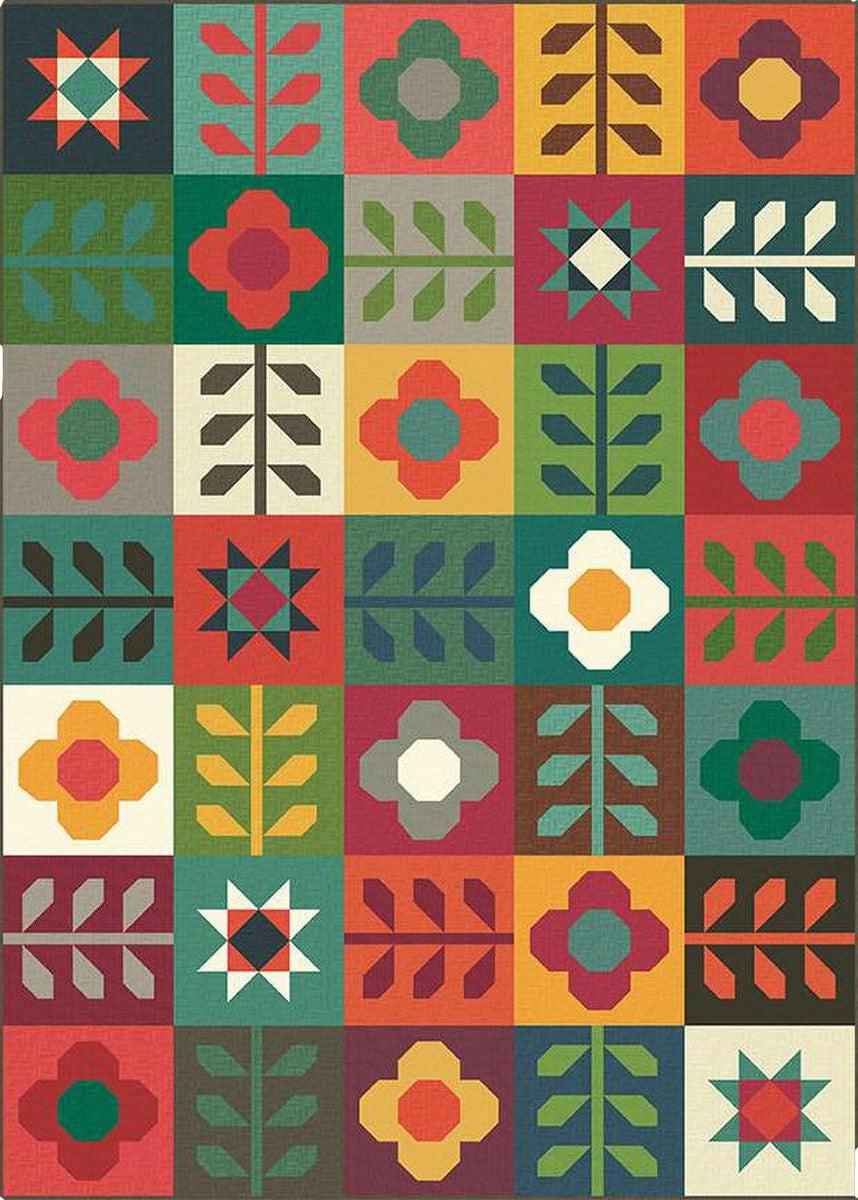 Grasscloth Cottons Mod Blossoms Quilt Kit-Riley Blake Fabrics-My Favorite Quilt Store