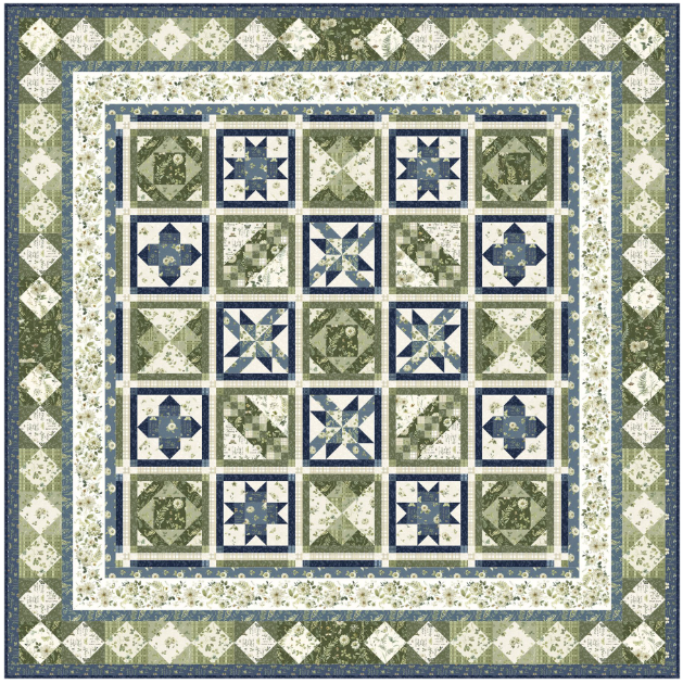 Green Fields BOM Quilt Kit