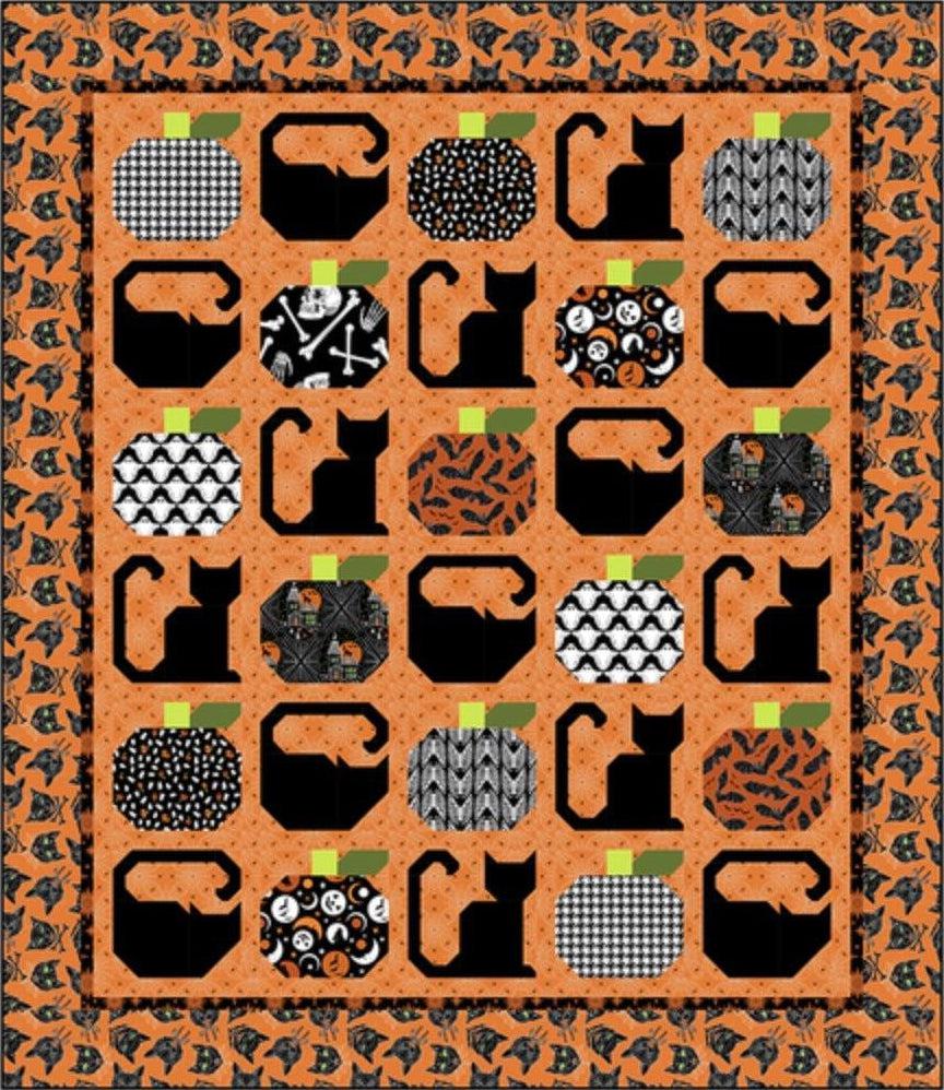 Halloween Cat Quilt Kit-Free Spirit Fabrics-My Favorite Quilt Store