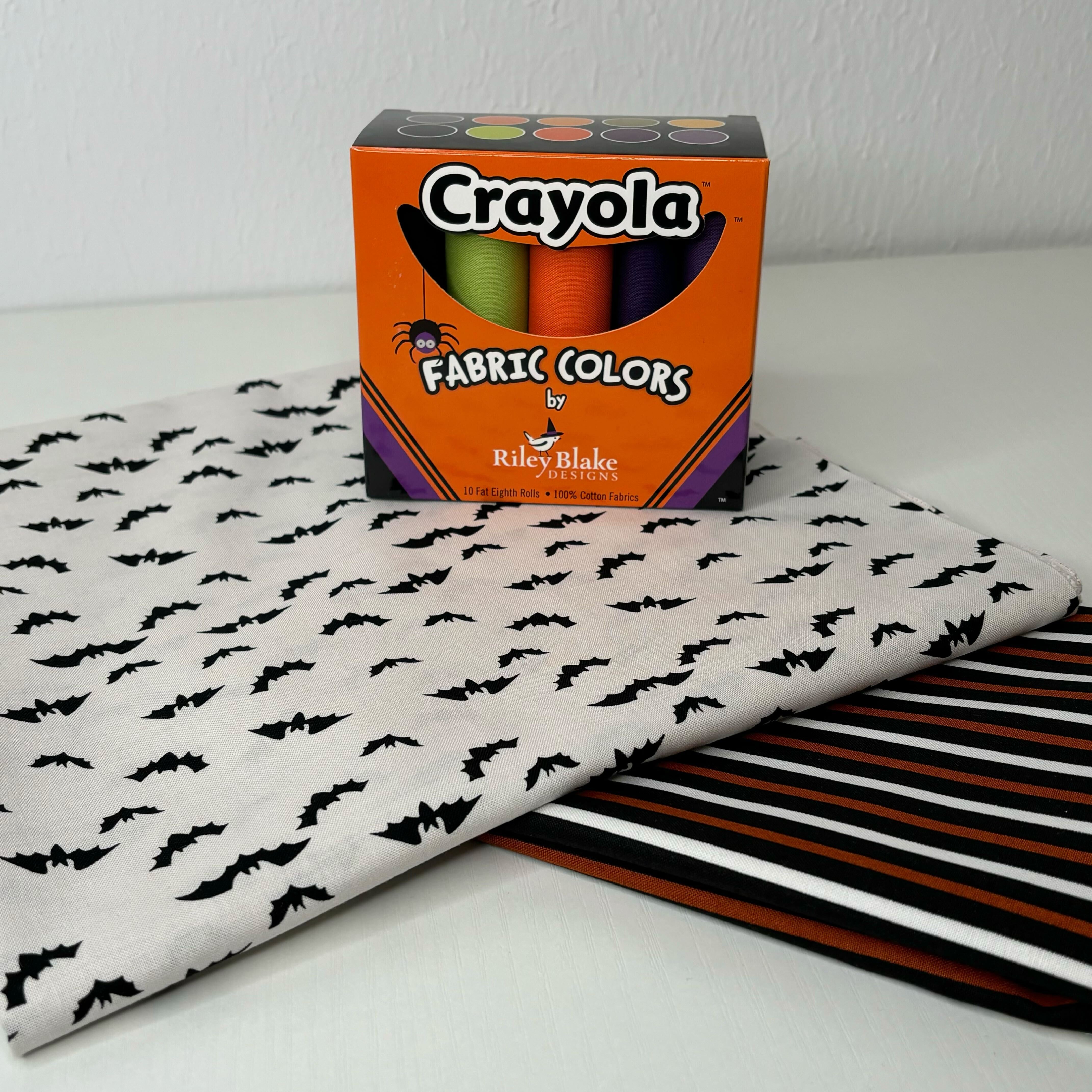 Halloween Crayola Bad Bats Table Runner Kit #13-Riley Blake Fabrics-My Favorite Quilt Store