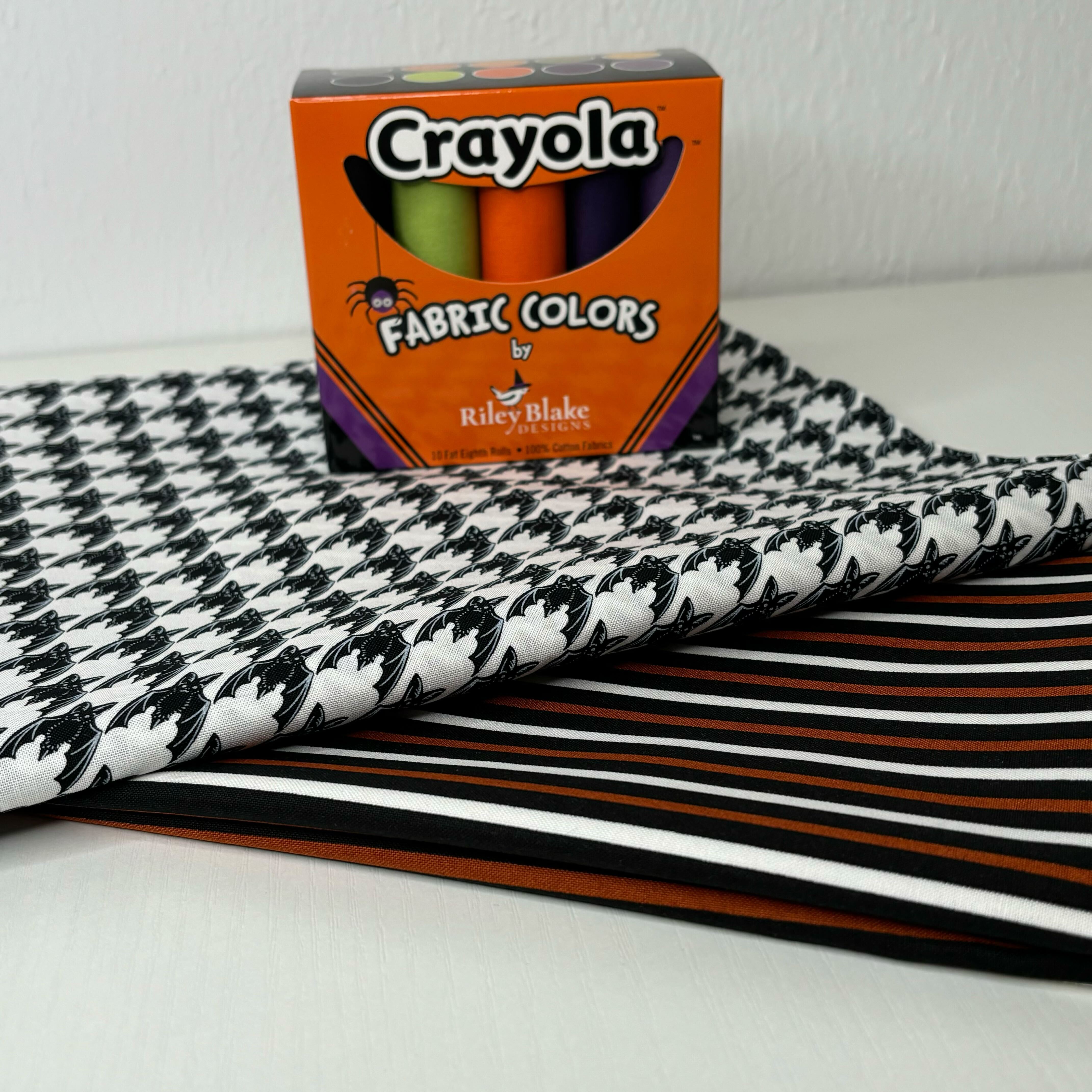 Halloween Crayola Scardy Cat - Bats Table Runner Kit #14-Riley Blake Fabrics-My Favorite Quilt Store
