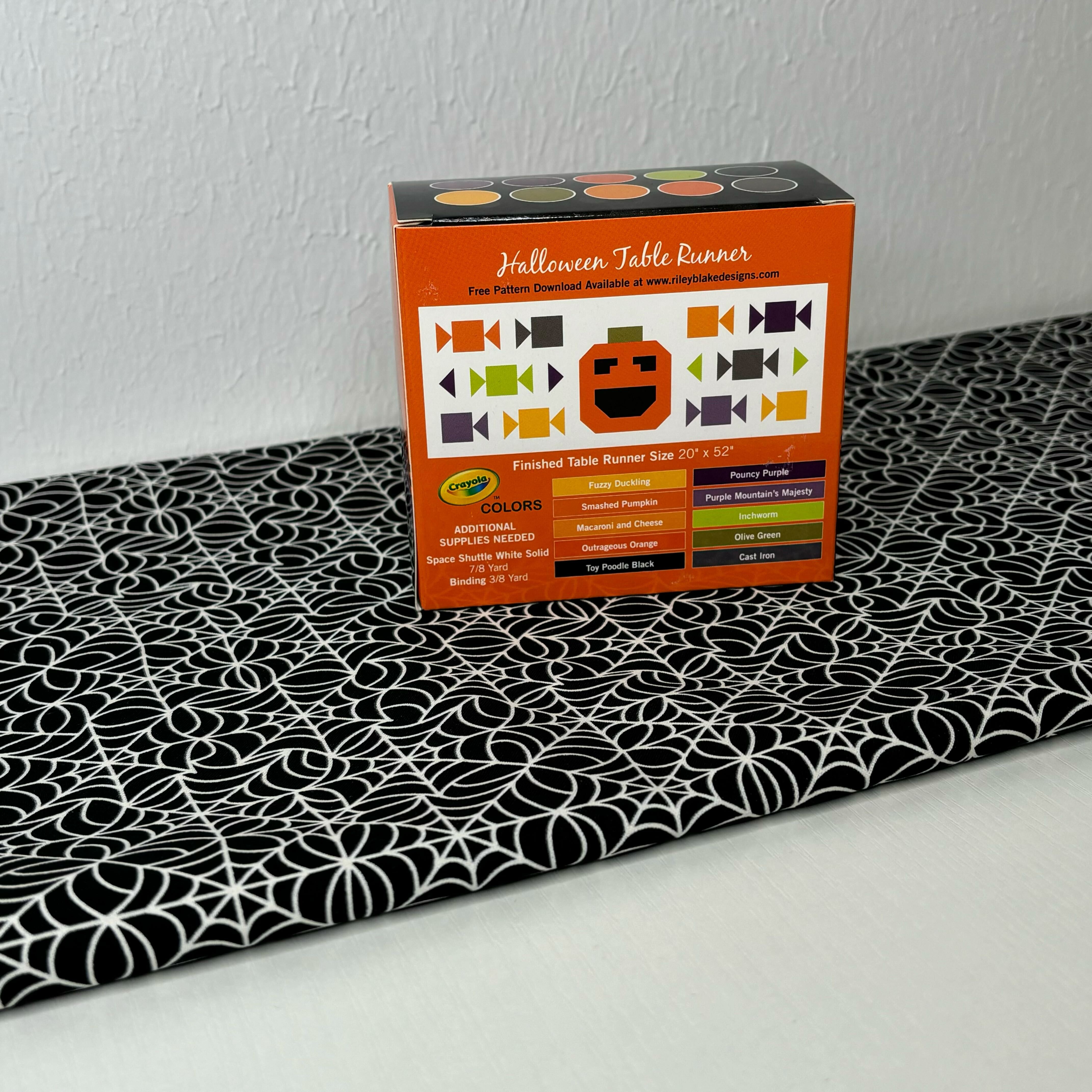 Halloween Crayola Spiderweb Table Runner Kit #17-Riley Blake Fabrics-My Favorite Quilt Store