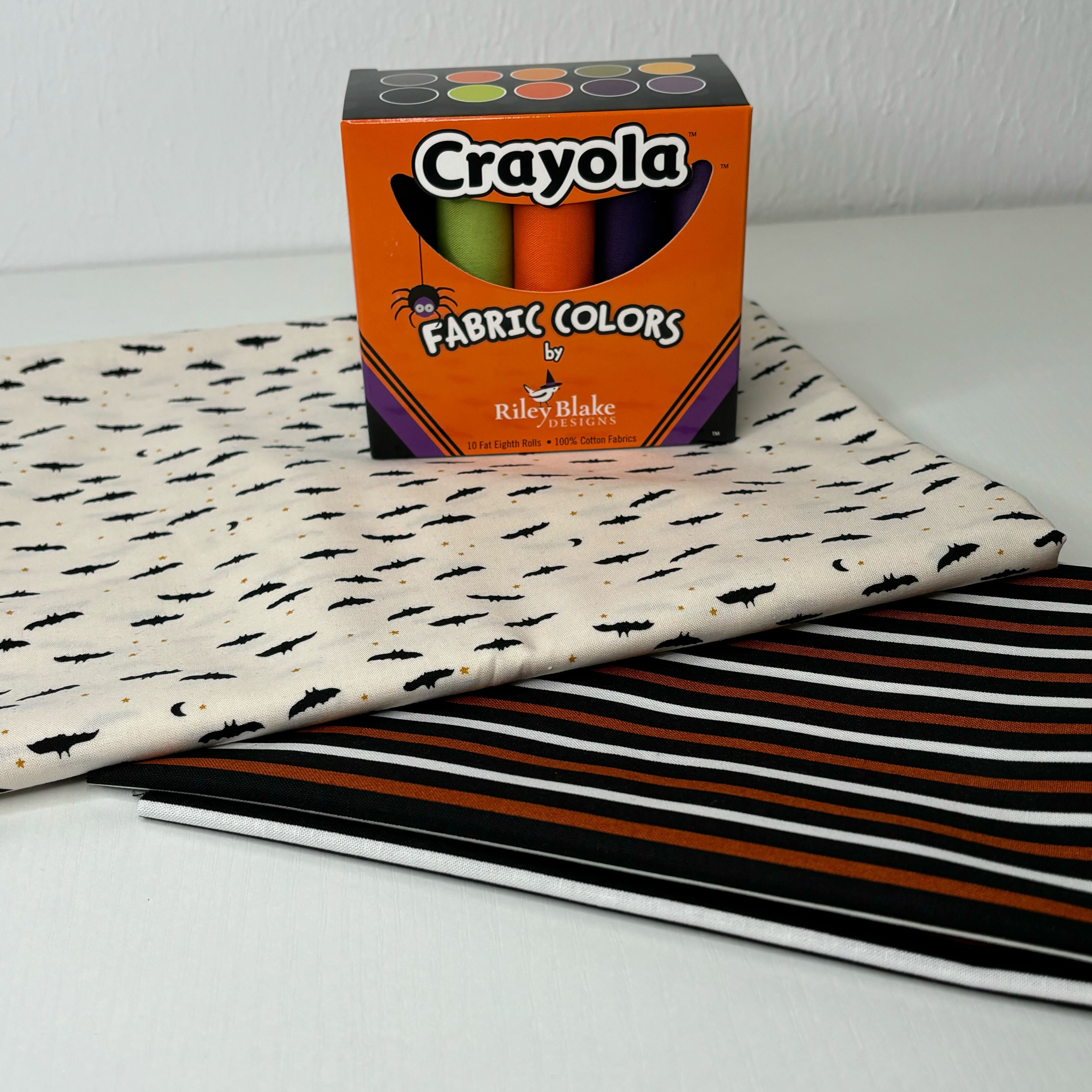 Halloween Crayola Tiny Bats Table Runner Kit #11-Riley Blake Fabrics-My Favorite Quilt Store