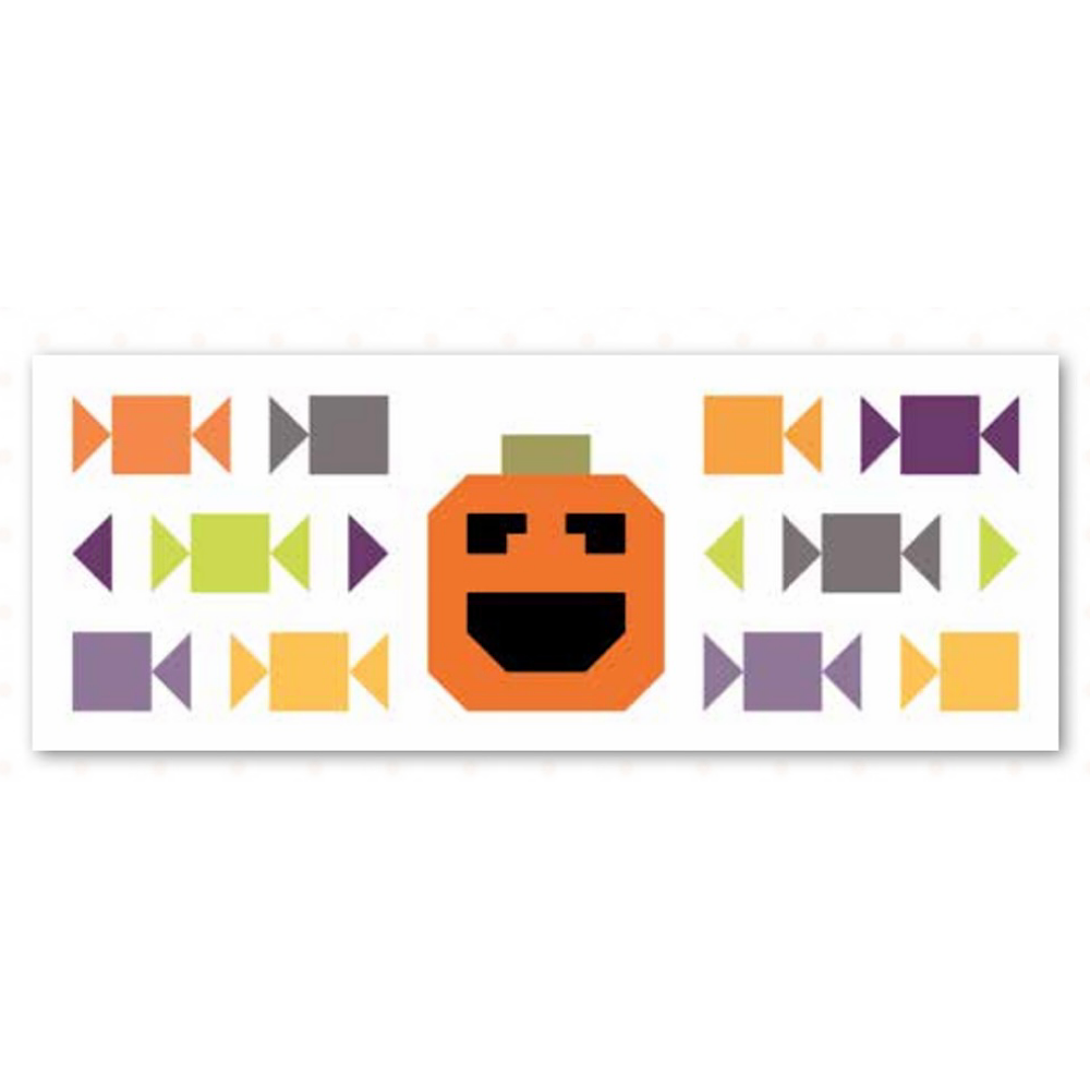 Halloween Crayola Tiny Candy Stripe Table Runner Kit #18-Riley Blake Fabrics-My Favorite Quilt Store