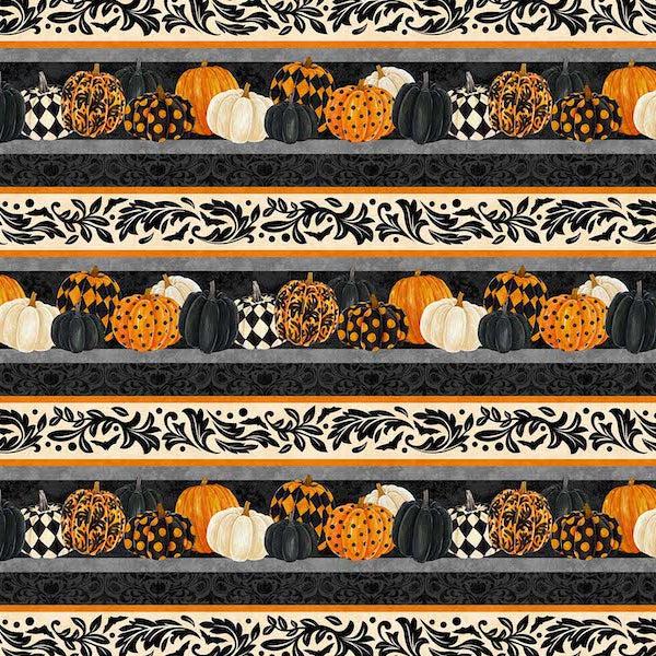 Hallow's Eve Black Stripe Fabric