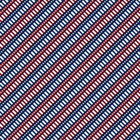 Hearts Anthem Navy Diagonal Stripe Fabric