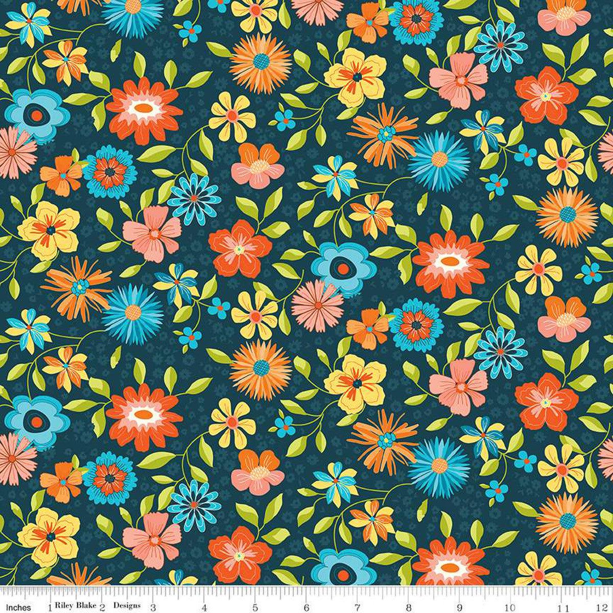 Here Comes The Sun Midnight Main Fabric-Riley Blake Fabrics-My Favorite Quilt Store