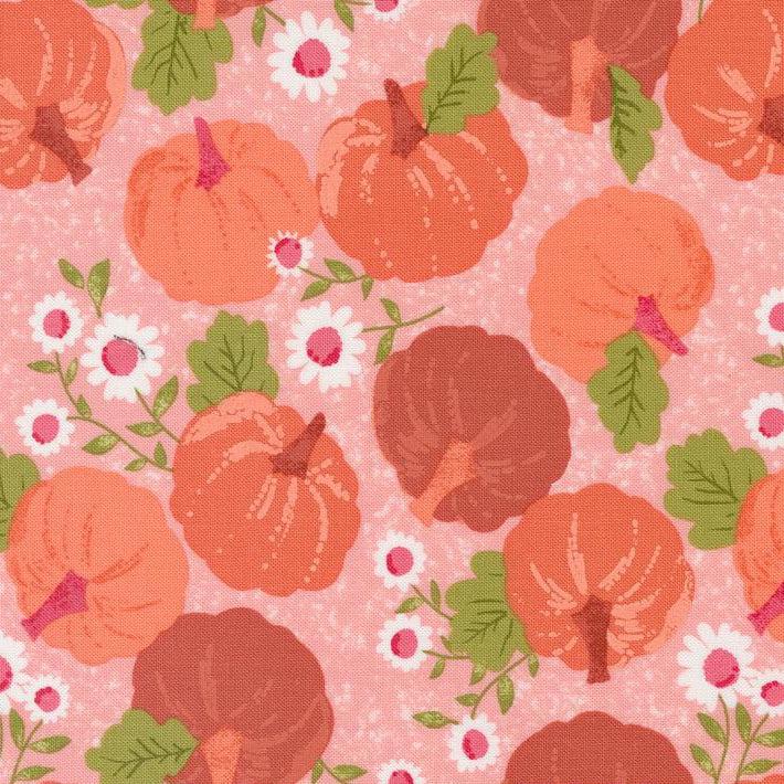 Hey Boo Bubble Gum Pink Fall Pumpkin Patch Fabric