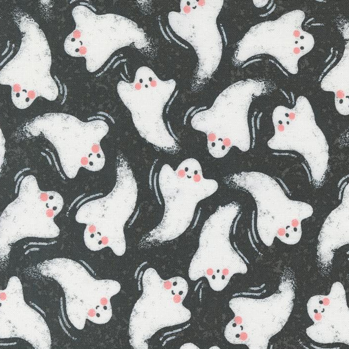 Hey Boo MIdnight Friendly Ghost Fabric-Moda Fabrics-My Favorite Quilt Store