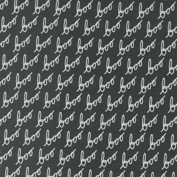 Hey Boo Midnight Boo Text Fabric-Moda Fabrics-My Favorite Quilt Store